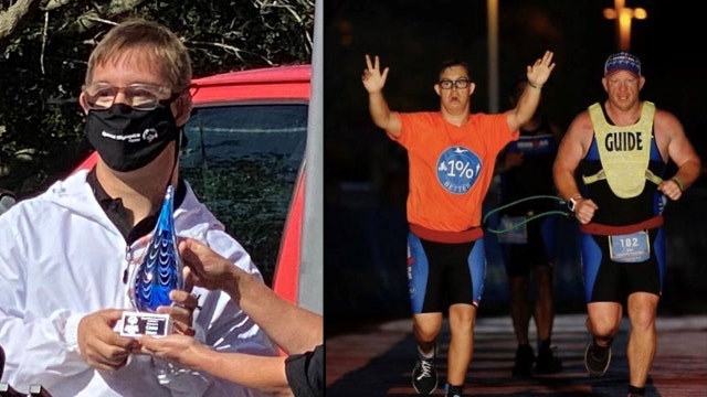 First person with Down syndrome to complete Ironman triathlon receives Local Hero Award