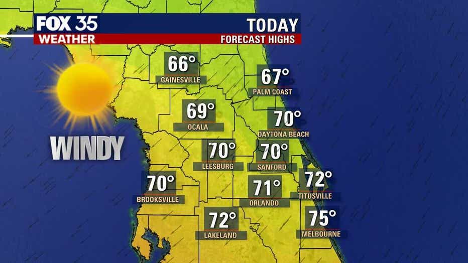 Cold Front Moves Into Central Florida, Dropping Temps To The 40s, 50s ...