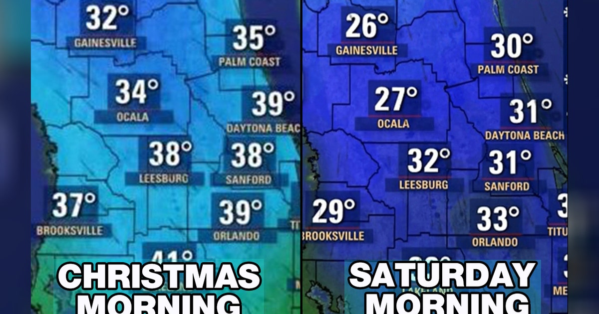 Cold temperatures arrive in Central Florida; 20s and 30s this weekend ...