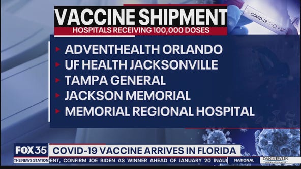 COVID-19 vaccines arriving in Florida