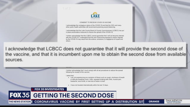 Lake County: No guarantee second of two COVID-19 doses will be available