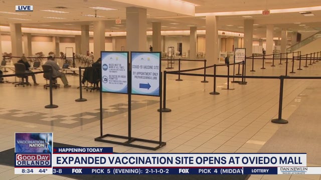 Oviedo Mall COVID-19 vaccine site moves to larger location