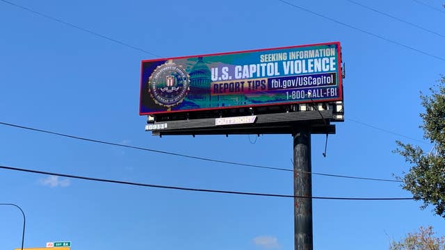 Billboard in Orlando requests tips on the U.S. Capitol violence
