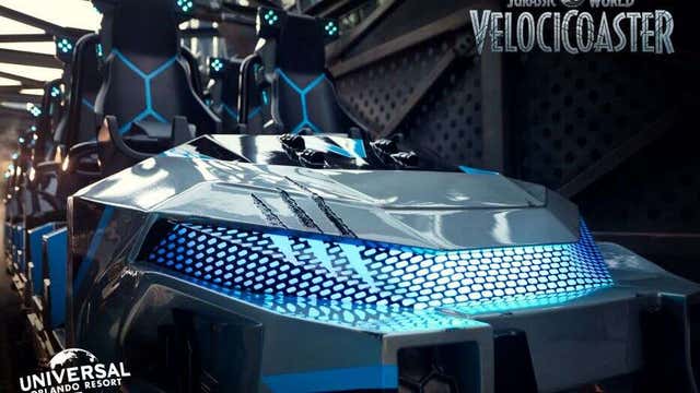Universal shares new photos of Jurassic Park VelociCoaster ride vehicles