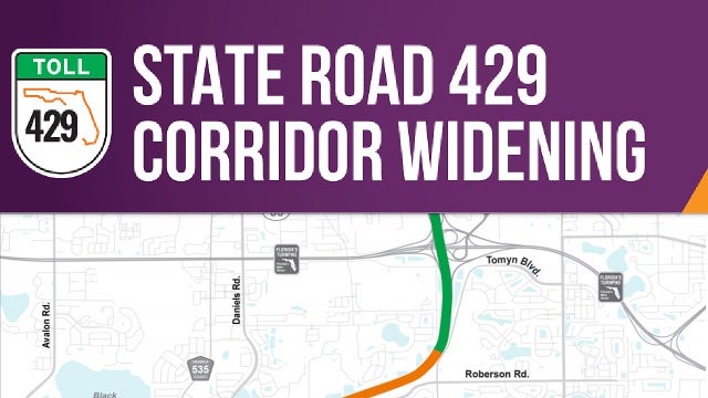 State Road 429 widening in Orange County to begin this summer