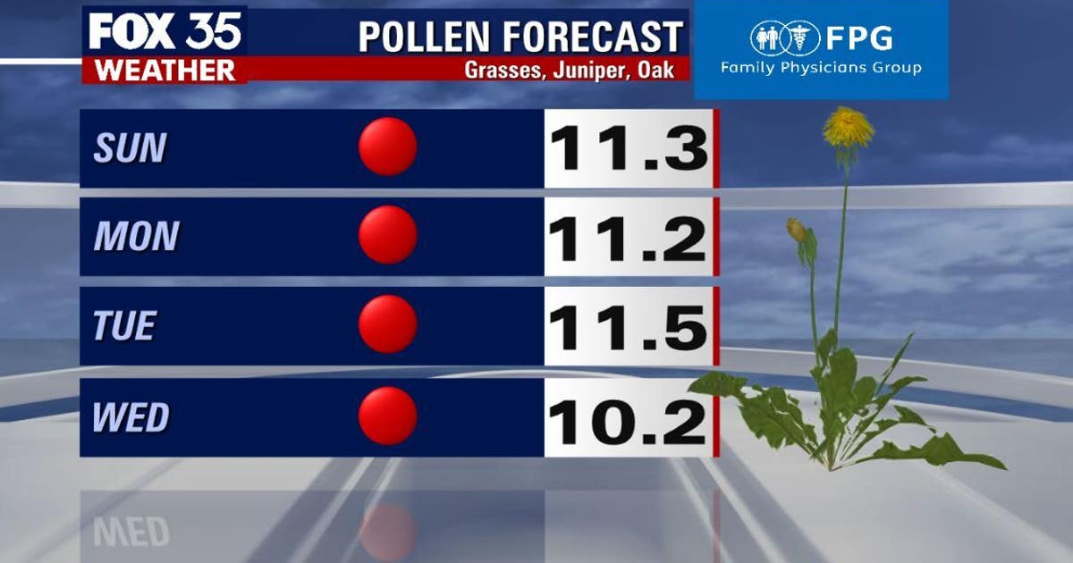 Allergies acting up? The pollen count in Central Florida is high | FOX ...