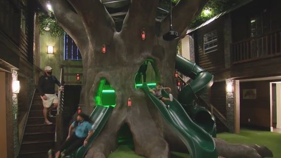 Cool, treehouse-themed vacation rental in Reunion Resort sleeps up to 34