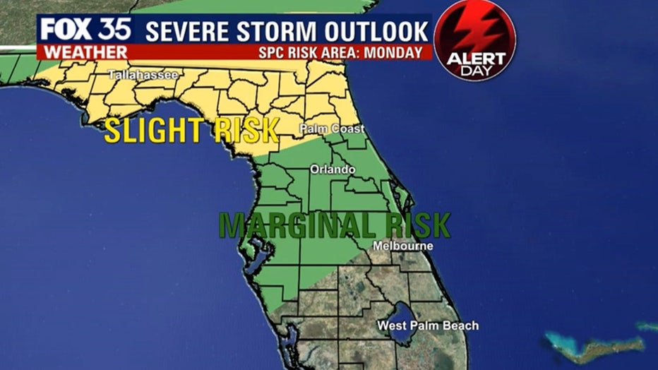 Fox 35 Weather Alert Day Risk For Severe Storms To Continue Into Monday