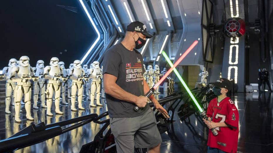 Rob Gronkowski visits Walt Disney World after Super Bowl LV