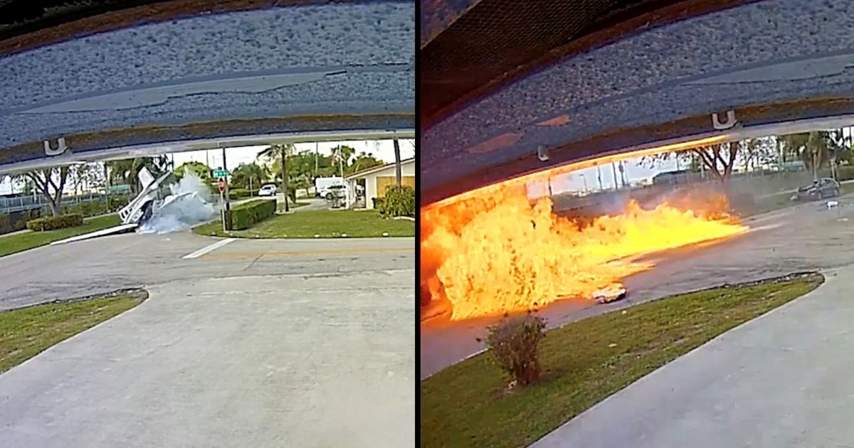 Ring camera catches plane's fiery crash into Florida neighborhood | FOX ...