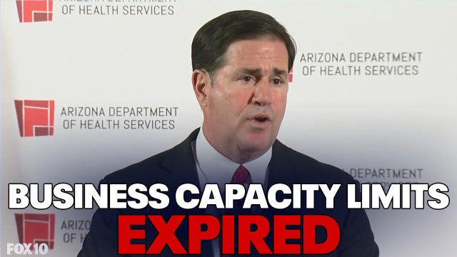 Gov. Ducey ends COVID-19 occupancy limits for Arizona businesses