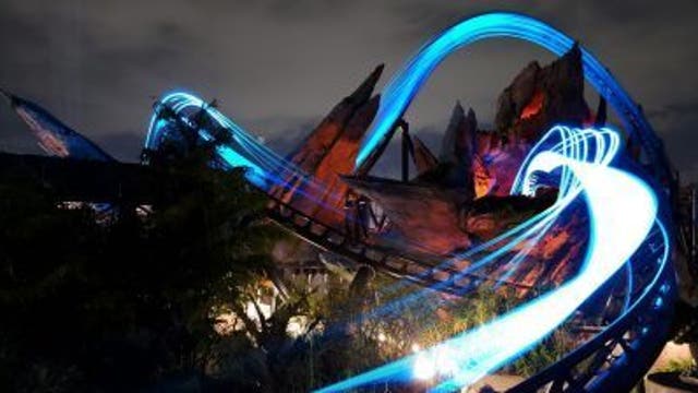 PHOTOS: Universal's Jurassic World VelociCoaster stunning 'light trail'