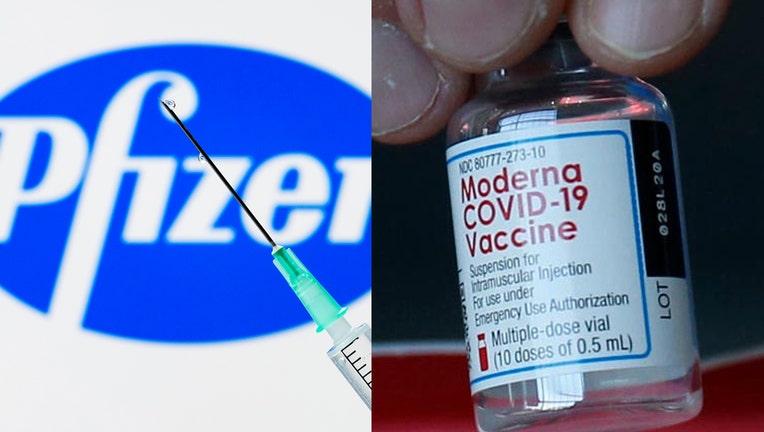 pfizer moderna covid-19 coronavirus vaccine shot dose