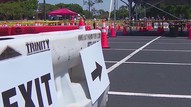 Severe weather closed FEMA vaccine site in Orlando on Sunday