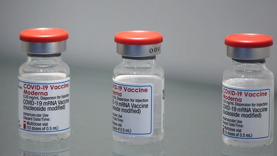Moderna vaccine vials