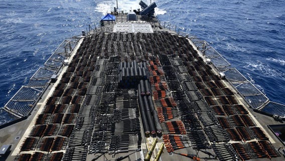 US Navy seizes massive cache of illegal weapons likely bound for Yemen