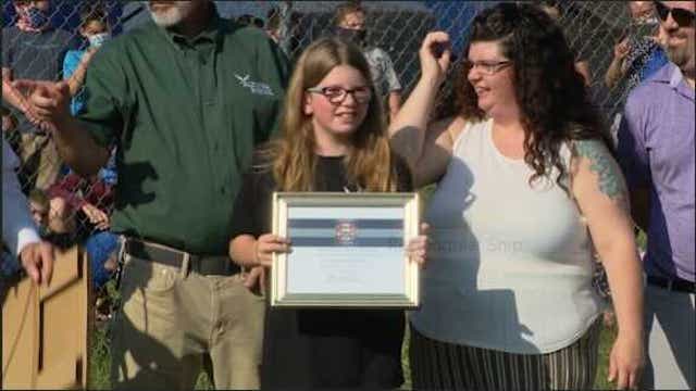 Student honored for saving teacher's life following stroke