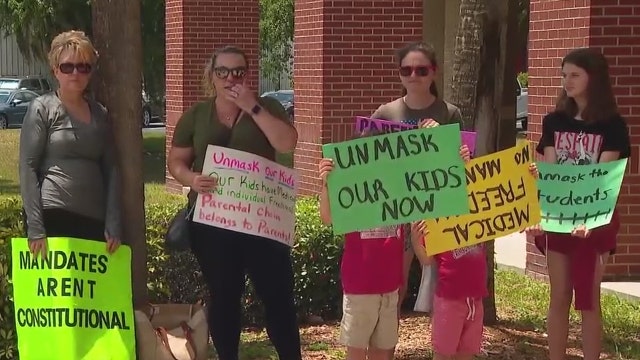 Parents protest Central Florida school district's mask mandate