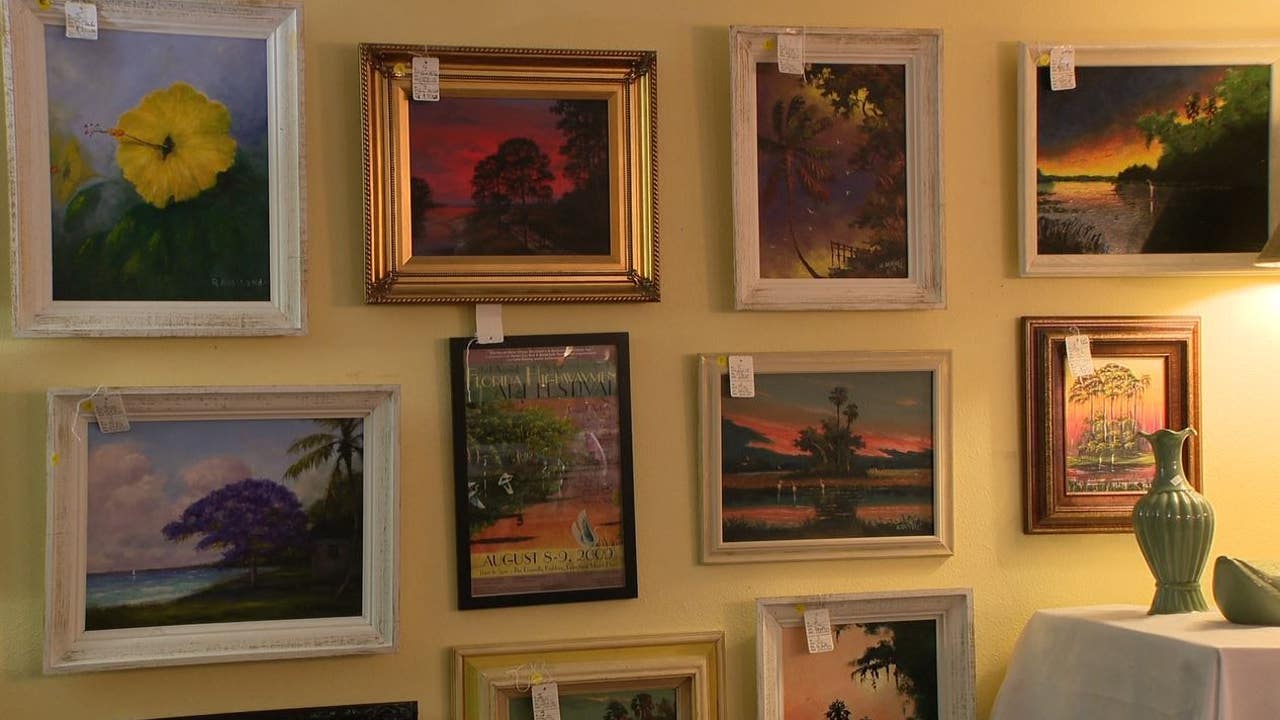 Famous Florida Highwaymen Paintings Up For Sale At Estate Sale FOX 35   Highwaymen Paintings 