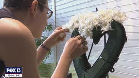 Floral artists create wreaths in memory of Pulse victims