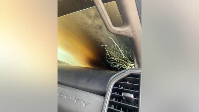 PHOTOS: Woman says husband's truck was struck by lightning on Florida Turnpike