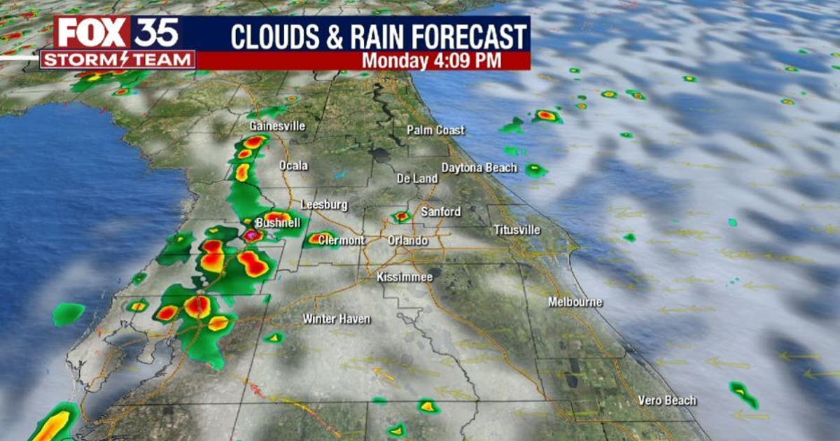 Timeline: Showers, storms expected in Central Florida on Monday | FOX ...
