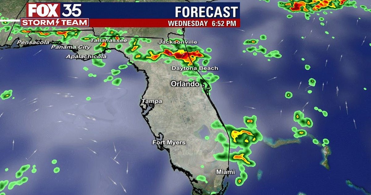 Storms quiet down after firing up across Central Florida on Wednesday ...