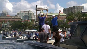 Tampa Bay Lightning championship boat parade sails through Tampa