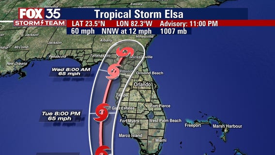 Tracking Elsa: Elsa back over water, heading toward Florida Keys