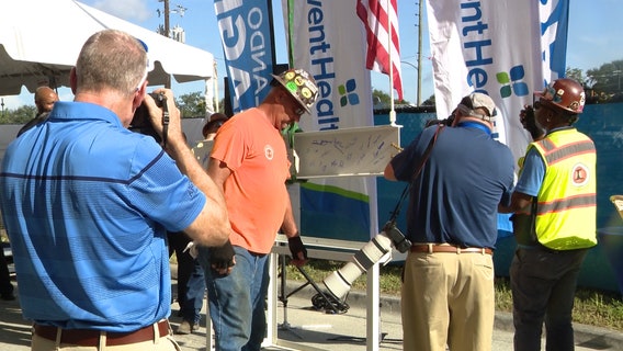 Orlando Magic, AdventHealth host 'topping ceremony' for new athletic training center