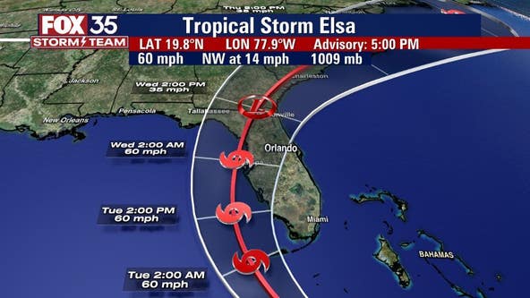 FOX 35 Storm Alert Days issued for Tuesday, Wednesday as Elsa nears Florida