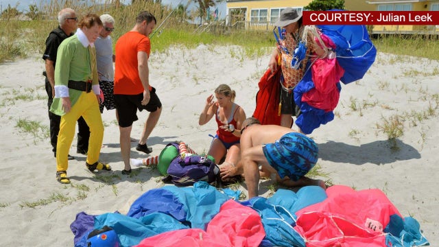 Skydiver dressed as elf injured in 'hard landing' on Melbourne Beach