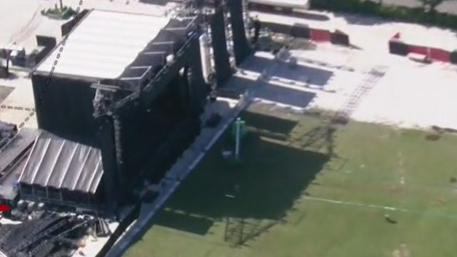 Giant screen collapses ahead of Rolling Loud music festival