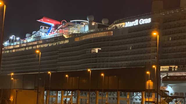Carnival's Mardi Gras arrives at Port Canaveral ahead of Saturday departure