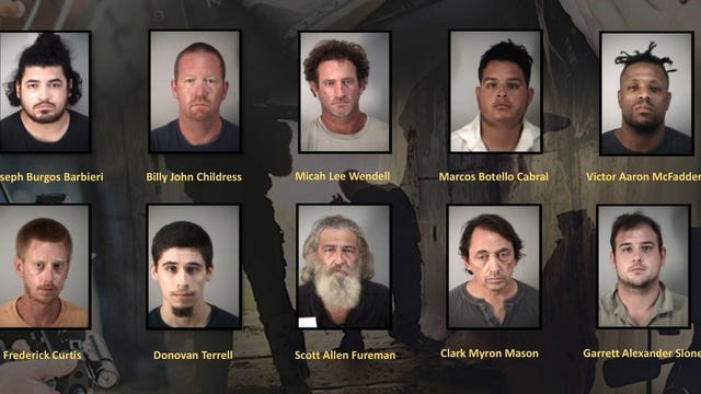 Deputies: 10 arrested for child sex crimes during 'Operation Flip Flop'