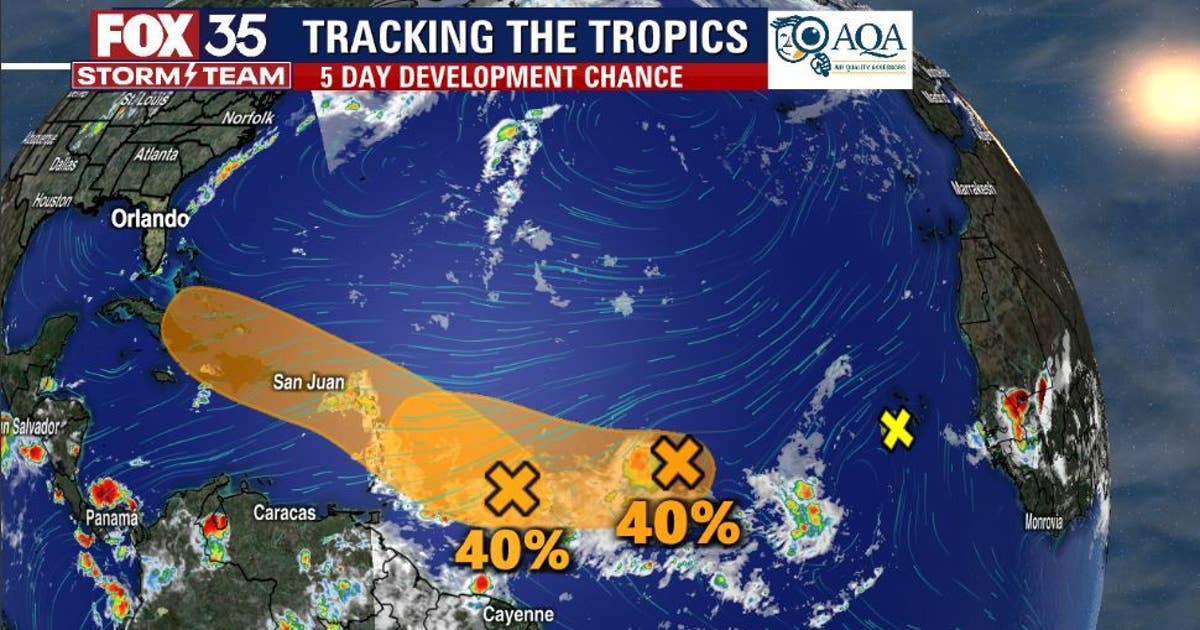 Hurricane forecasters track 2 systems in tropical Atlantic | FOX 35 Orlando