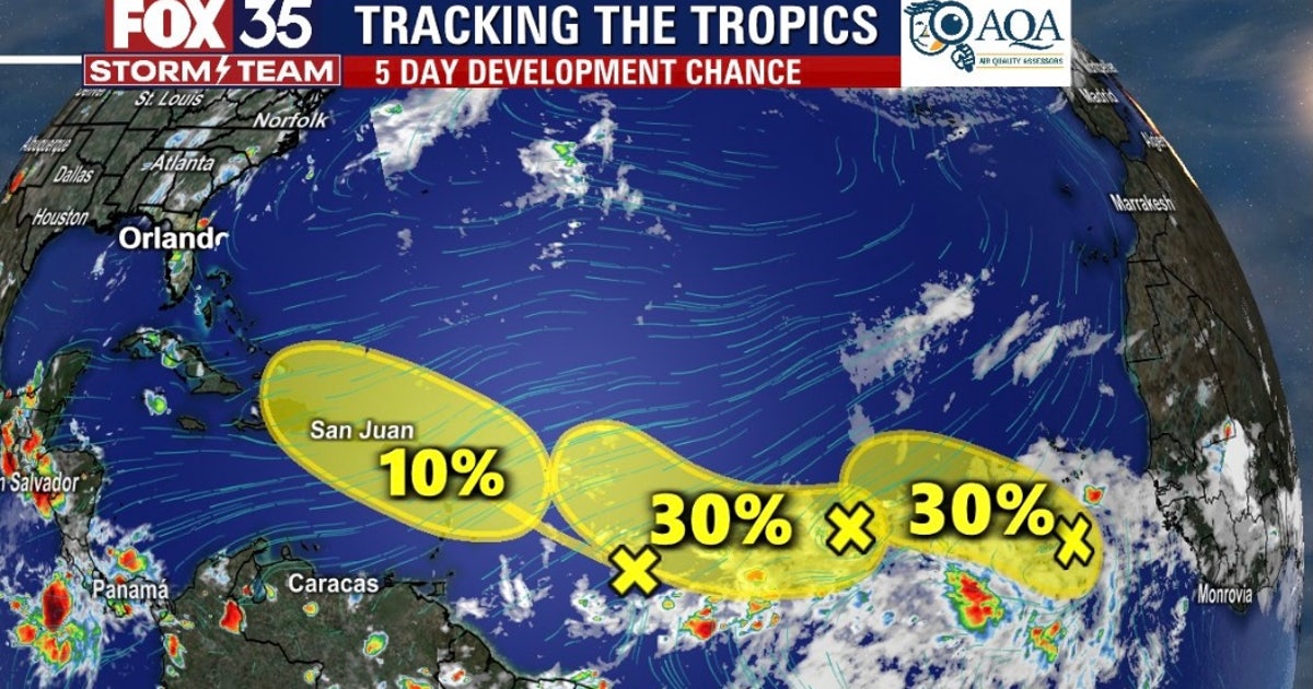 NHC: Tropical depression may form in coming days as 3 waves move across ...
