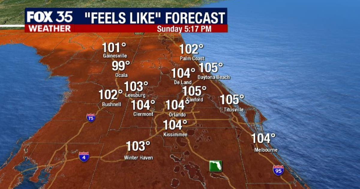 "Feels-like" temperatures in Central Florida soar into triple digits ...