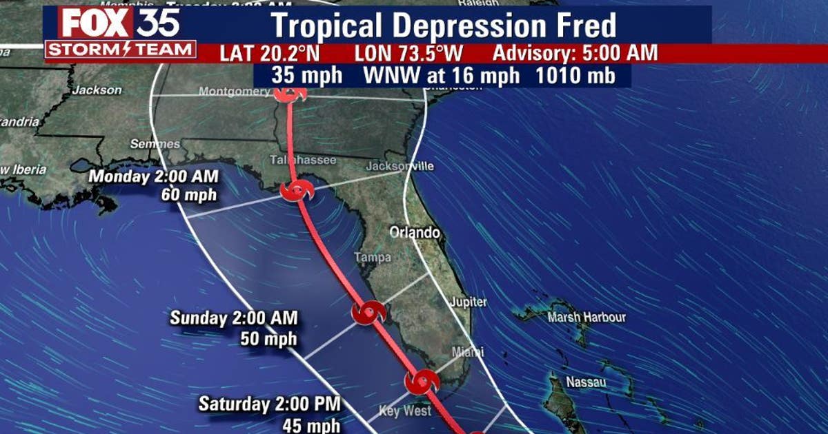 Fred weakens into a tropical depression as it crosses Hispaniola | FOX ...