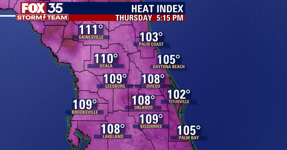 Scorching hot! Heat index soars into triple digits this week | FOX 35 ...