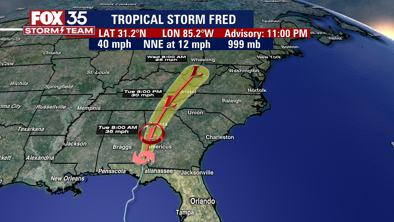 Tropical Storm Fred to make landfall along Florida Panhandle, NHC says - Vimarsana News