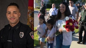 Officers walk daughter of fallen Kissimmee officer to 1st day of kindergarten