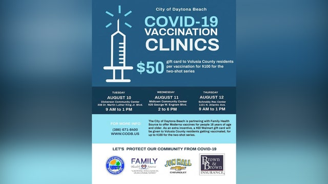Volusia County offers gift cards in hopes of boosting vaccination rate