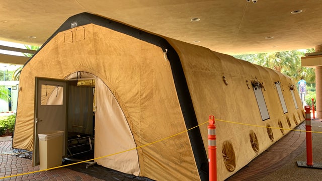 Parrish Medical Center activates its overflow tent for non-COVID patients