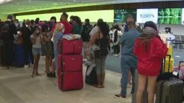 Stranded air travelers in tears over more cancellations at OIA