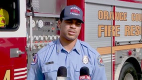 After just one day on the job, firefighter puts training into action