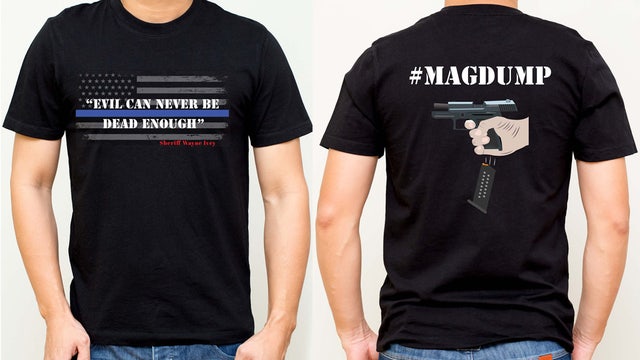 'Evil Can Never Be Dead Enough' T-shirt raising money for first-responders