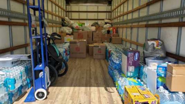 Kissimmee police collect donations for Hurricane Ida victims