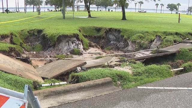 'It was just an act of God': Sanford repairs flash flood damage at park