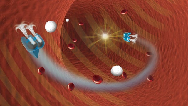 Cornell researchers developing cancer-fighting micro-robots propelled by bubbles, ultrasound